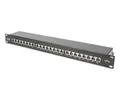 Produktbild: Digitus CAT 6A Klasse EA Patch Panelgeschirmt 1HE 24-Port RJ45 - DN-91624S-EA-B