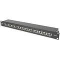 Produktbild: Digitus Patchpanel DN-91624S-EA-B, Cat 6A, 19 Zoll, 1HE, schwarz, geschirmt, mit 24 Ports