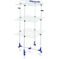 Produktbild: Leifheit Turmtrockner Classic Tower 340, Wäscheständer, Wäschetrockner, Wäschespinne, Weiß / Blau, 81455 - Weiß