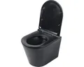 Produktbild: Differnz Wand-WC Set WC Tiefspüler ohne Spülrand schwarz matt mit WC-Sitz 38.500.03