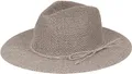 Produktbild: styleBREAKER Damen Panama Sonnenhut mit dünnem Hutband, Strohhut, Schlapphut, Sommerhut, Fedora Hut 04025040, Farbe:Grau