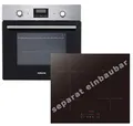 Produktbild: Einbauherd-Set Backofen Umluft Grill Display mit Uhr & Timer autarkes Induktionskochfeld 60 cm breit Timer rahmenlos Topferkennung Backofen Set Herd mit Kochfeld