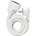 Produktbild: 3m - Kopp Strom-Verlängerung Schutzkontakt Stecker gewinkelt / Buchse, extra fla...