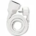 Produktbild: Kopp Strom-Verlängerung Schutzkontakt Winkelstecker extra flach, weiß, 3 m