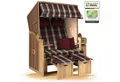Produktbild: Strandkorb Hanse Strandkorb Strandkorb 2-Sitzer Ostsee Volllieger Beige Rot, BxTxH: 120x80x160 cm, Ostsee Volllieger, Ostsee 2-Sitzer Modell 2025, Stabiles Wacholder mit handgefertigtem Polyrattangeflecht
