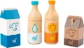 Produktbild: Kaufladen Getränke-Set Holz Orangensaft Wasser Milch Spielzeug Kinder