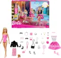 Produktbild: Barbie-Puppe Adventskalender mit 24 Kleidungsstücken und Accessoires,