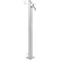 Produktbild: Wassersäule Garten Edelstahl Gebürstet 93 Cm Quadratisch Mit Schlauchhalter – Freistehender Gartenwasserhahn 5x5 Cm Für Garten, Terrasse & Hof Gardwell