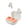 Produktbild: Skullcandy Smokin' Buds In-Ear Wireless-Kopfhörer, 20 Std. Akkulaufzeit, 50% nachhaltiger Kunststoff, Mikro, kompatibel mit iPhone, Android und Bluetooth-Geräten - Knochen/Orange-Glühen