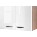 Produktbild: Flex-Well Exclusiv Küchen-Oberschrank Valero 80x55cm Hochglanz Weiß-Sonoma Eiche
