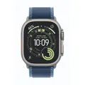 Produktbild: Apple Watch Ultra 3 Cellular 49mm Natur Titan Gehäuse mit Blau/Hellblau Trail Loop - M/L