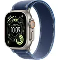 Produktbild: Apple Watch Ultra 3 GPS + Mobilfunk Natürliches Titan, Blau/Hellblau Trail Loop M/L, MEWU4QF/A, 49 mm - Silber