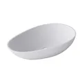 Produktbild: doporro Aufsatzwaschbecken Weiß matt oval Colossum809 BTH: 59,8x36x14 cm Mineralguss Waschbecken ohne Armaturloch
