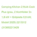 Produktbild: Camping Kitchen 2 Multi Cook Plus (grau, 2 Kochfelder 2x 1,8 kW + Grillplatte 0,