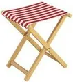 Produktbild: Klappstuhl Anglerstuhl Gartenstuhl Buche massiv Stoff rot-weiß Set wählbar V-10-216N-14Einzelstück