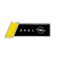 Produktbild: 3D Aufkleber Emblem kompatibel mit Opel Motorsport Lizenzware Schwarz Gelb 30x80mm