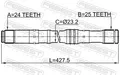 Produktbild: Für FEBEST 0112-ZNR10LH AXLE HALF SHAFT LEFT 24X427X25