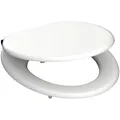 Produktbild: Toilettensitz mit automatischer Klappfunktion, MDF, 44 x 38 cm, weiß – A