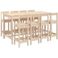 Produktbild: vidaXL 9-tlg. Gartenbar-Set Massivholz Kiefer - Braun