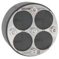 Produktbild: WITTKOWARE DN100 Mauerdurchführung geteilt 4-Fach 4-34mm | Ringraumdichtung klappbar | V2A Edelstahl & EPDM 40mm | Druckdicht 2,5 bar