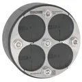 Produktbild: 100mm Mauerdurchführung für Kabel/Rohre, geteilt, 4-fach (2x 6-32mm, 2x6-26mm)