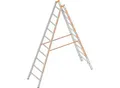 Produktbild: Layher Sprossen-Stehleiter, beidseitig begehbar, 2 x 10 Sprossen
