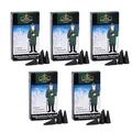 Produktbild: Crottendorfer Räucherkerzen Weihnachtlicher Weihrauch 5er Pack (5 x 24 Stück) – Kräftiger Weihrauch vermischt mit exquisiter Vanillenote – Höhe 2,7cm, Ø 1,2cm – 15 Min. Brenndauer pro Räucherkegel