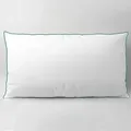 Produktbild: KNERST® Traumkissen zum Reinkuscheln - Kopfkissen für verführerisch weiche Nächte - ergonomisches Schlafkissen - Größe: 40x80 cm - Weiß/Grün