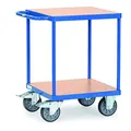 Produktbild: Fetra Transportgeräte mtpic2496 F 500 Regal Wagen mit Tablett, 2 quadratische, 228 mm, 860 mm, 600 mm x 600 mm Plattform, 160 mm Rollen Durchmesser