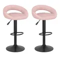 Produktbild: vidaXL Barhocker Barhocker 2 Stk. Rosa Samt (2 St)