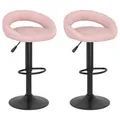 Produktbild: Barhocker 2 Stk. Rosa Samt