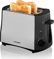 Produktbild: Cloer Toaster 3410 | 2-Scheiben | 825W | integrierter Brötchenaufsatz | stufenlos | Edelstahl matt/schwarz