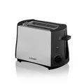 Produktbild: Cloer 3410 Toaster 2 Scheiben Edelstahl Schwarz mit Brötchenaufsatz 825W