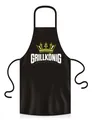 Produktbild: YORA Grillschürze für Männer Vatertagsgeschenk - Kochschürze lustig [inkl. Urkunde] - lustige Geschenke zum Vatertag - Geschenkideen Opa & Papa - Lustig (Grillkönig)