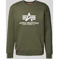 Produktbild: Alpha Industries 'BASIC SWEATER' mit Logo-Print in Oliv, Größe XXXL