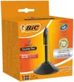 Produktbild: BIC 4 Farben Kugelschreiber mit Kette & Ständer 4 Colours Counter Pen, austauschbare Mienen, Ideal für das Büro, 1 Stück (1er Pack)