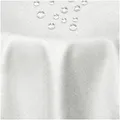 Produktbild: DecoHomeTextil Heimtextilmanufaktur Tischdecke Leinen Optik Tischdecke Tischtuch Abwaschbar Wasserabweisend weiß Oval 160 x 260 cm
