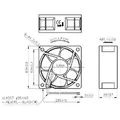 Produktbild: Lüfter 60x60x25mm 12V DC 1.56W 5200U/Min 45.9m³/h Sunon MF60251VX1000UA99