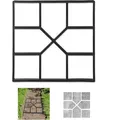 Produktbild: Betonform, Schalungsform Zum Selber Gießen, Gussform Für Gehwegplatten, 40x40cm, Robuster Kunststoff, Schwarz - Relaxdays