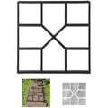 Produktbild: Relaxdays Betonform, Schwarz, Kunststoff, 40x4x40 cm, Gartenzubehör, Gartenpflege, Gartengeräte