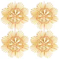 Produktbild: 4x Strohsterne im Mix-Set -  Christbaum-Schmuck - Stroh-Anhänger