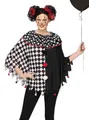Produktbild: Fun World Clown-Kostüm Clown Poncho - Karnevalskostüm Damen Fasching, Lockeres Oberteil für weibliche Clowns und Pantomimen