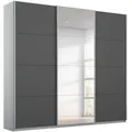 Produktbild: Schwebetürenschrank - grau metallic - seidengrau - mit Spiegel - 203x210 cm