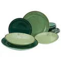Produktbild: CreaTable 33322 Tafelservice Nature Collection Green Life für 6 Personen, Steinzeug, grün (1 Set, 12-teilig)