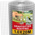 Produktbild: Hasengitter Volierendraht Kaninchendraht Zaun 20m x 1m Maschen 12,7mm