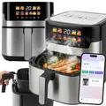 Produktbild: Retoo Heißluftfritteuse 6,5L, 10-in-1-Funktionen, Temperaturregelung von 60 bis 200 °C, Touchscreen, Airfryer mit Antihaftbeschichtung, RapidAir, Air-Technologie
