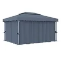 Produktbild: vidaXL Partyzelt Pavillon mit Vorhang 4x3 m Anthrazit Aluminium