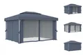 Produktbild: Pavillon Gartenzelt Mit Vorhang 4x3 M Anthrazit Aluminium