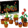 Produktbild: LEGO Icons Mini Pflanzen, 9 künstliche Blumen zum Bauen, Botanical Collection Sammel-Set für Erwachsene mit baubarem Terrakotta-Topf, Wohndeko, G... - Bronze