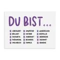 Produktbild: Nastami Postkarte DU BIST ... Geschenk Freundin Postkarte Du bist toll